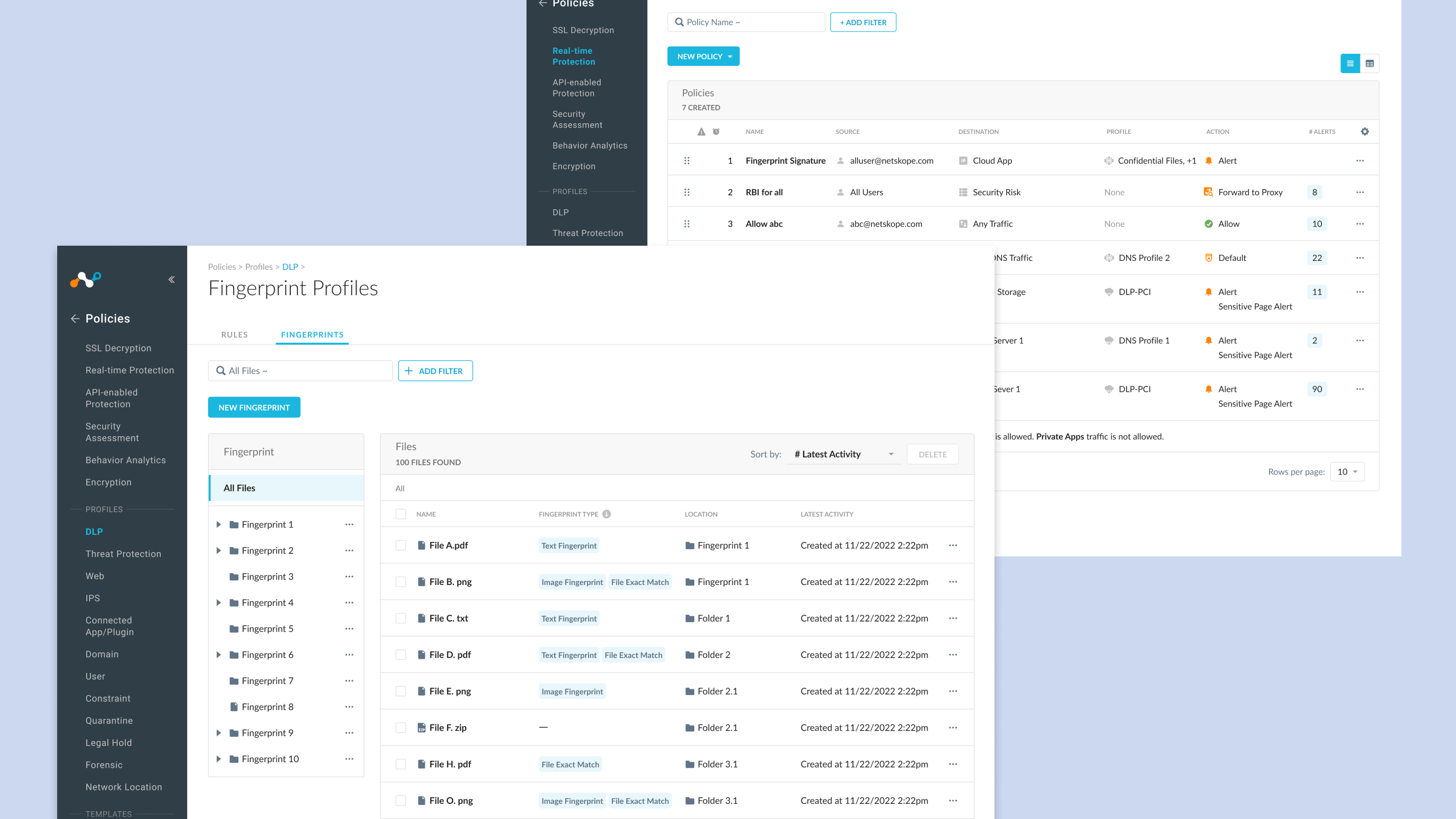 Netskope File Fingerprinting
